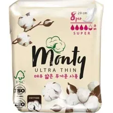 Прокладки гигиенические Monty Ultra Thin Super Plus (8шт)