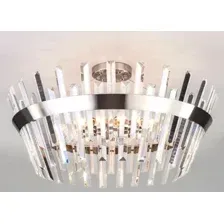 Припотолочная люстра Евросвет Steccato 10111/8 Strotskis (сатин-никель/прозрачный хрусталь)