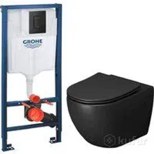 Унитаз подвесной Grossman GR-4411BMSQ + GROHE Solido 38811KF0 (с кнопкой)
