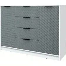 Тумба Интерлиния Концепт КТ-Т140 Техно (белый платинум/серый)