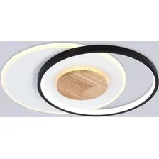 Подвесная люстра Hotpoint FL4789 WH/BK/WD (белый/черный/дерево)
