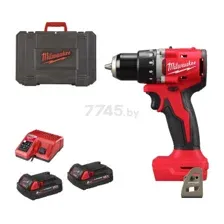 Дрель-шуруповерт аккумуляторная MILWAUKEE M18 BLDDRC-202C (4933492833)