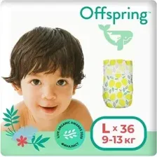 Подгузники Offspring L 9-13 кг Лимоны (36 шт)