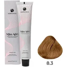 Крем-краска Adricoco Miss Adri 8.3 (100мл, светлый блонд золотистый)