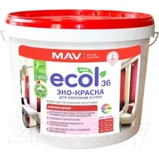 Краска MAV Ecol ВД-АК-2036 (11л, снежно-белый матовый)