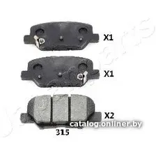 Тормозные колодки Japanparts PP315AF