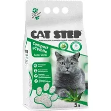 Наполнитель для туалета Cat Step Compact White Aloe Vera / 20313028 (5л/4.5кг)