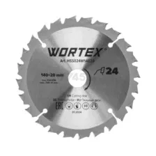 Диск пильный 140х20 мм 24 зуба WORTEX по дереву (HSS024W14020)