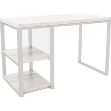 Стол Hype Mebel Дэск-2 120x60 (белый/древесина белая)