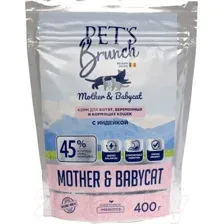 Сухой корм для кошек Pet's Brunch Для котят, беременных и кормящих кошек с индейкой (400г)