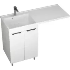 Тумба с умывальником Uncoria Магра 55 2 ящика + Paola Magenta 1200 L (белый)