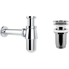 Сифон Wellsee Drainage System 182103004 (сифон, выпуск, хром)