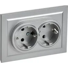 Розетка IEK Brite BR-R21-16-K47-F (алюминий)