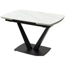 Кухонный стол M-City Alatri 120 Matt 614M04390 (White Marble Solid Ceramic/Black)