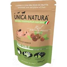 Unica Natura Real Grand Sable Печенье для собак с клюквой 300 г