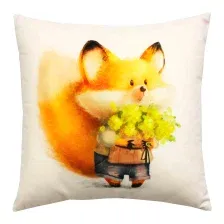 Подушка декоративная MATEX Fluffy. Рыжик букет / 61-625 (белый/желтый/лососевый)