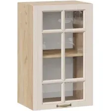 Шкаф навесной Трия Лина 1В45С (дуб крафт золотой/крем)