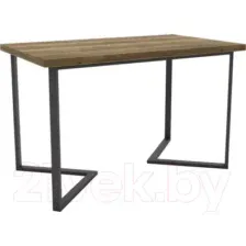 Обеденный стол Hype Mebel Дельта раздвижной 125x75 (черный/дуб галифакс олово)