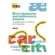 Все правила английского языка в таблицах и схемах. 2-4 классы