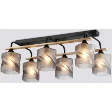 Люстра Ambrella TR3033250/6 BK/WD (черный/дерево)
