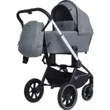 Универсальная коляска MOWbaby Zoom PU 2 в 1, RA086, Silver Grey