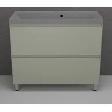 Symbolite Тумба под умывальник Манхэттен 100 Plus 2 ящика + Line 100x48 (олива/серый шелк)