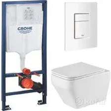 Унитаз подвесной Grossman GR-4410SQ + GROHE Rapid Sl 38772SH0 (с кнопкой)