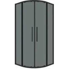 Душевой уголок Grossman Cosmo 90x90x195 301.K33.02.9090.21.10 (черный матовый/тонированное стекло)