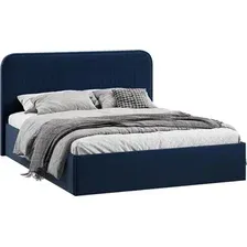 Кровать Трия Тиффани Тип 1 c ПМ 140x200 (микровелюр Wellmart Blue)