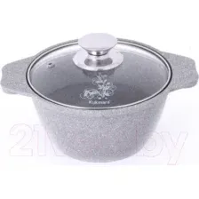 Кастрюля Kukmara кмс12а (светлый мрамор)