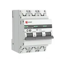 Выключатель автоматический EKF PROxima ВА 47-63 3P 40А (B) 6kA