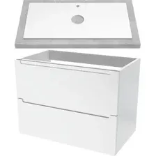 ЗОВ Тумба для ванной Дион 70 со столешницей D70LWP0M9003MKV5-T695C2 (белый матовый)
