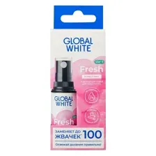 Спрей освежающий для полости рта GLOBAL WHITE Fresh со вкусом  Bubble Mint, 15мл