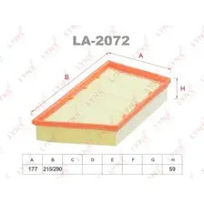 Воздушный фильтр LYNXAUTO LA-2072