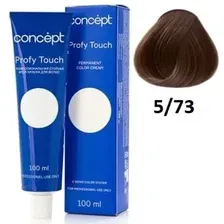 Крем-краска для волос Concept Profy Touch 5.73 темно-русый коричнево-золотистый 100 мл