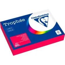 Бумага Clairefontaine А4 80г/м2 / 1782C (500л, красный)