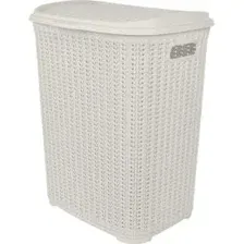 Корзина для белья Plast Team Melange 65л молочный туман PT408011048