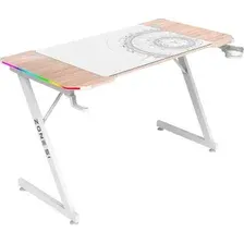 Геймерский стол Zone51 Trine 120 RGB Wood/White
