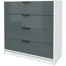 Комод Интерлиния Концепт КТ-К100 Глосс (белый платинум/асфальт глянец)