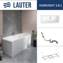 Ванна Lauter Olympia 180x80 21100080 (с каркасом и сифоном 21Y11010 хром)