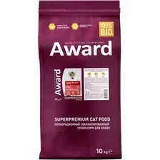 Сухой корм для кошек Award Adult Indoor Big Сats (для крупных пород с говядиной и курицей с добавлением брокколи и Юкки Шидигера) 10 кг