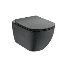 Подвесной унитаз Ideal Standard Tesi AquaBlade T0079V3 безободковый c крышкой Soft Close (черный)