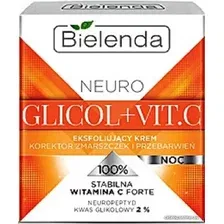  Bielenda Neuro Glicol+Vit.C отшелуш. кор. морщин пигм. пятен ночь 50 мл