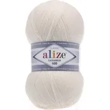 Пряжа для вязания Alize Lanagold 800 49% шерсть, 51% акрил / 450 (800м, жемчужный)