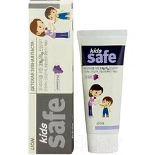 Зубная паста Lion Kids Safe со вкусом винограда от 3-х до 12 лет (90г)