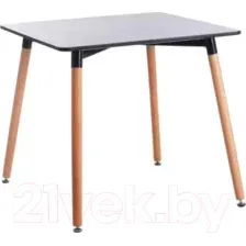 Кухонный стол TetChair John 80x80x75 (черный/натуральный)