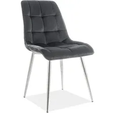 стул кухонный Signal Chic Velvet Chrome, BLUVEL 19 черный