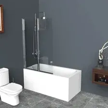 Стеклянная шторка для ванны BelBagno UNO-V-2-90/150-C-Cr