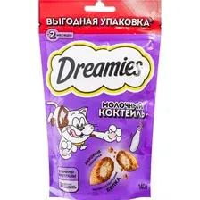 Лакомство для кошек Dreamies с молоком (140г)