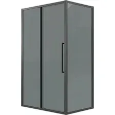 Душевой уголок Grossman Cosmo 100х100х195 / 120.K33.02.1010.21.10 (черный матовый/стекло тонированное)